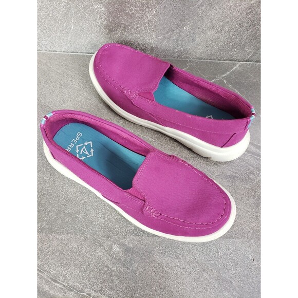 Sperry Recycled Sneakers Womens 8 M Fushsia Captain's Moc Slip Ons Shoes - Picture 2 of 12